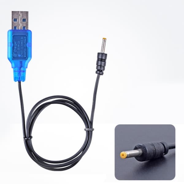 3.7V 2.5mm til USB Oplader USB til DC2.5mm Kabel til RCCar og WiFi Droner