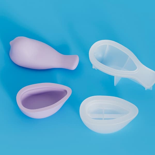 Silikonform for lysestake, simulert fugleformet telysholderform