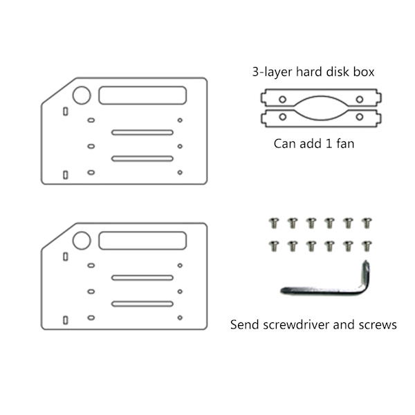 Harddiskstativ Mekanisk harddiskholder ekspansjonsbrakett Ekstern 3.5 Desktop Transparent akrylharddiskboks