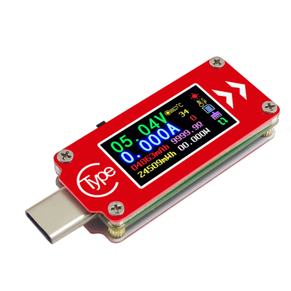 USB Voltmeter Lader Tester Strømspenning Ladedetektor Strøm USB Amperemeter