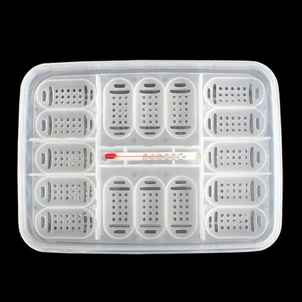 16 gitter Krybdyræg Rugemaskine Krybdyr Avlskasse Krybdyr Rugebeholder Includes thermometer