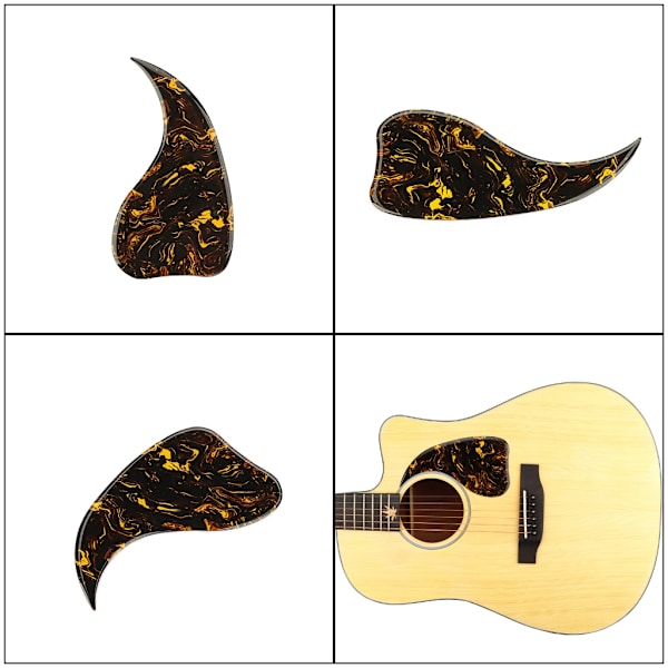 Plektrumskydd för gitarr, Folkgitarr Akustisk Gitarr Anti-Scratch Skyddsplatta