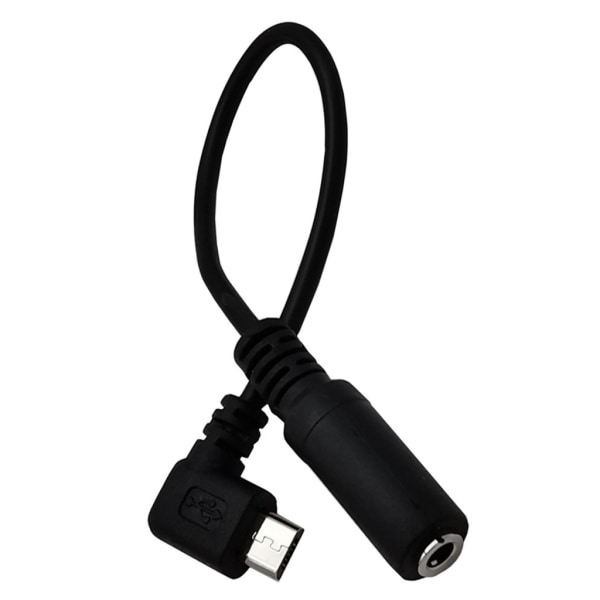 Mikro-USB til 3,5 mm-jack-lydadapterkabel rettvinklet Micro USB-hannledning