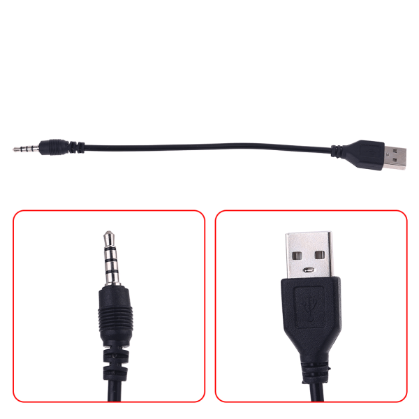 Audio Converter 3,5 mm Stereo AUX Audio Kabel Jack till USB Hane Converter Adapter för bilstereo MP3 Connector Tillbehör