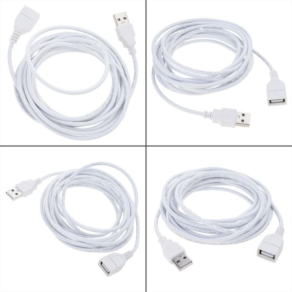 300 cm USB-strømforlængerkabel til opladning af USB-strømenheder