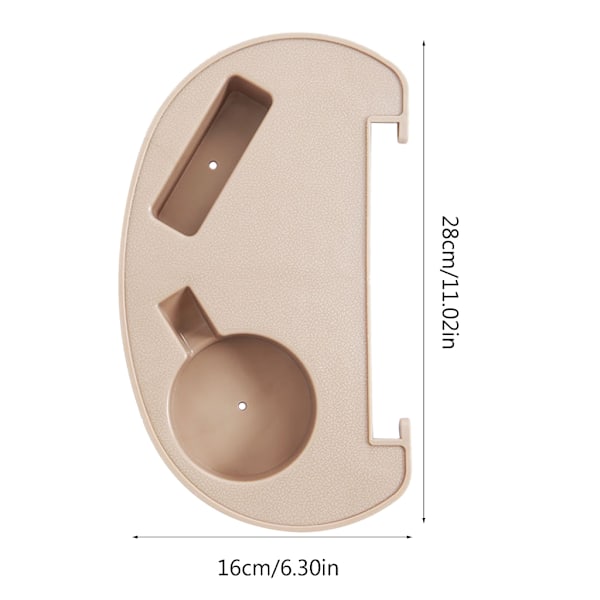 Lounges Chair Cup Holder Tray & Mobiltelefon Slot Clip på Sidor Cup Table Tray Khaki