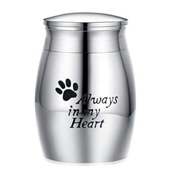 Kremasjonsurner til kjæledyr i rustfritt stål Ash Memorial Container Hund for Cat Perfekt hvilested