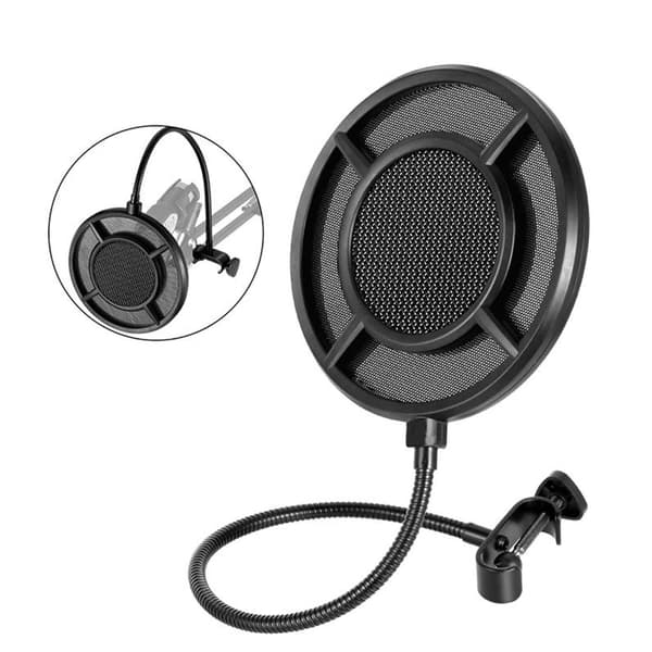 PS-1 Mikrofon Pop Filter Skärm Anti-Spray Nät Dubbla Lager Mikrofon Pop Filter