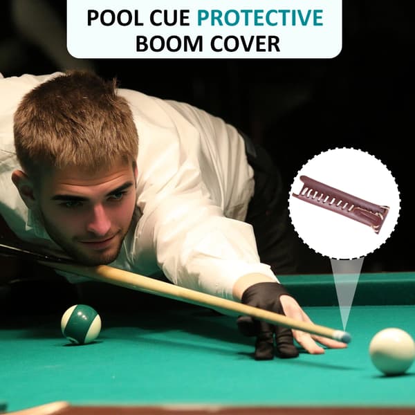 Læder Snooker Kø Tip Dæksel Pool Kø Tip Dæksel, Snooker Pool Kø Hoved Dæksel Black