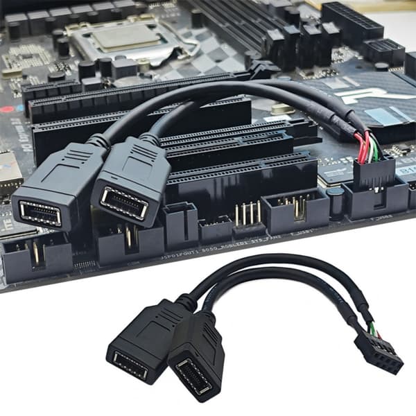 Dubbel Typ E Kontakter USB2.0 9Pin Till Dubbel Typ E Kabel 15cm/5.91tum