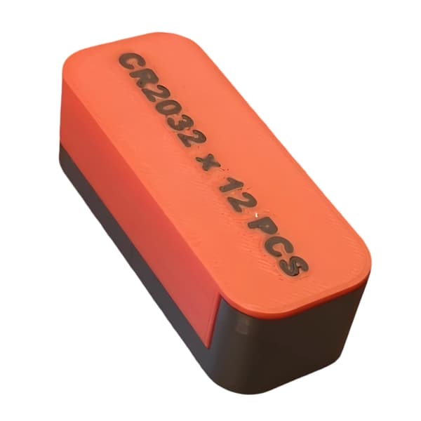 CR2032 12-spors batterikasse for oppbevaring og sortering av reserveceller