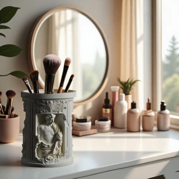 Kunststatue Silikoneforme til Epoxy Resin Blomstervase Penholder Organizer