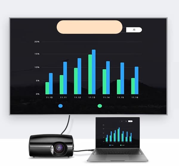 MicroHDMI Han til Hun Stik til 4K Videostreaming