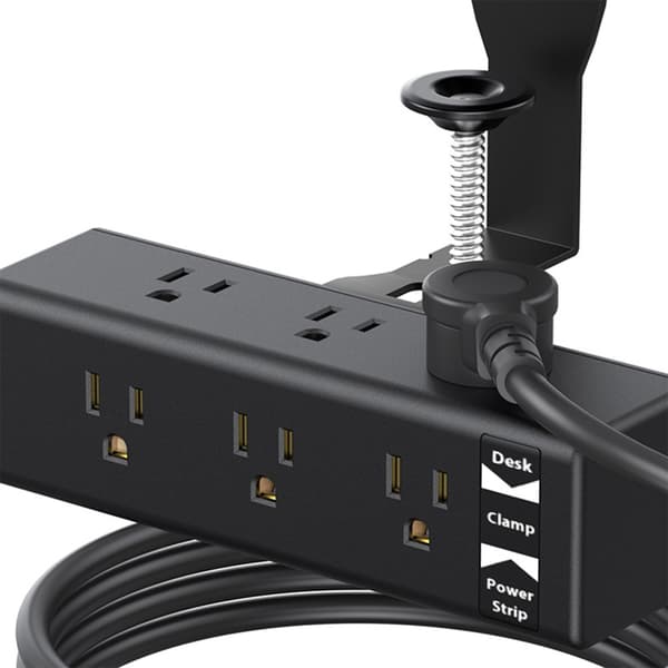 Klemmefeste Skrivebord Strømskinne 13 AC-uttak 4 USB-porter 2M Kabel Skrivebordsmontering