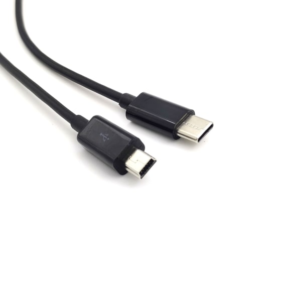 Pålitlig USB Typ C till Mini 5-stifts laddare och synkroniseringskabel Håll dig ansluten på resa 1m