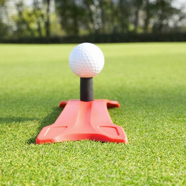 Lättvikts Golf Launch Matta med 2 Gummi Tees Golf Swing Träningsbräda