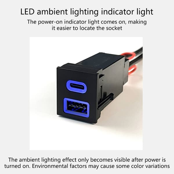 Billaddare med dubbla portar stöder PD QC3.0-teknik Enkel installation