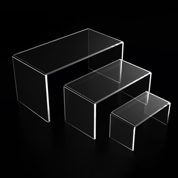 Akryl Display Risers Klart Display Stativ sæt til Figurer Desserter Parfumer