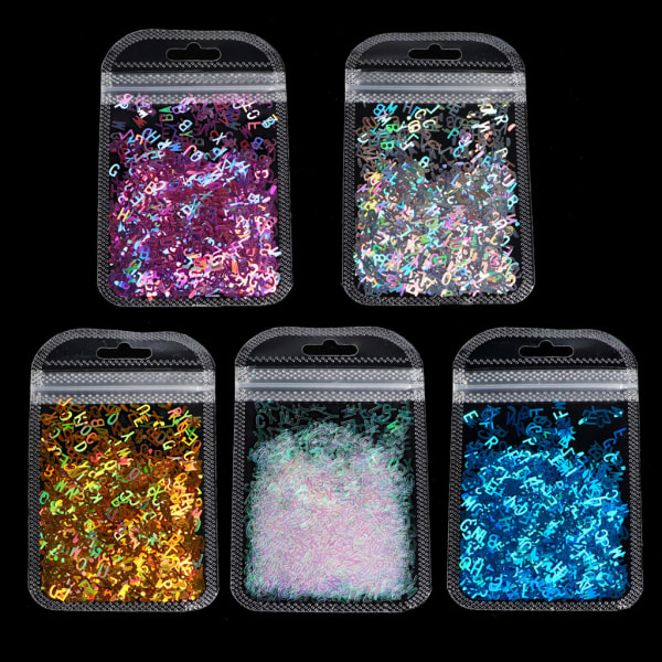 Flakes Resin Epoxy Glitters til Sparkle Festival Nail Pailletter Stickers Decor 5 C