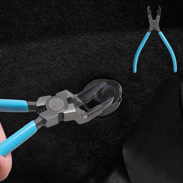 Diagonal Klippetang Wire Flush Cutters Bil Push Retainer Rivet Trim Clip Pry Puller Clips Panel Sortiment Puller Bil Karosseriverktøy (Lyseblå)