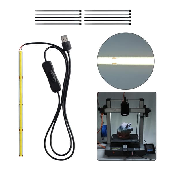 Fleksible USB LED lysstrips til Kobra3 LED lysstrips 3D-printbehov