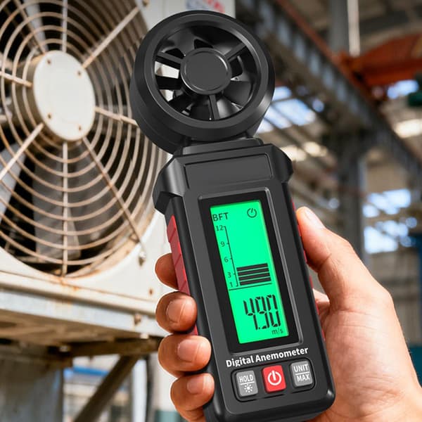 Digital vindanemometer-tester til meteorologi, navigation og udendørs aktivitet