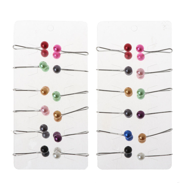 24st Lady Muslim Hijab Scarf Säkerhetsklämmor Hijab U-pin Pearl Clips Jubileumspresent