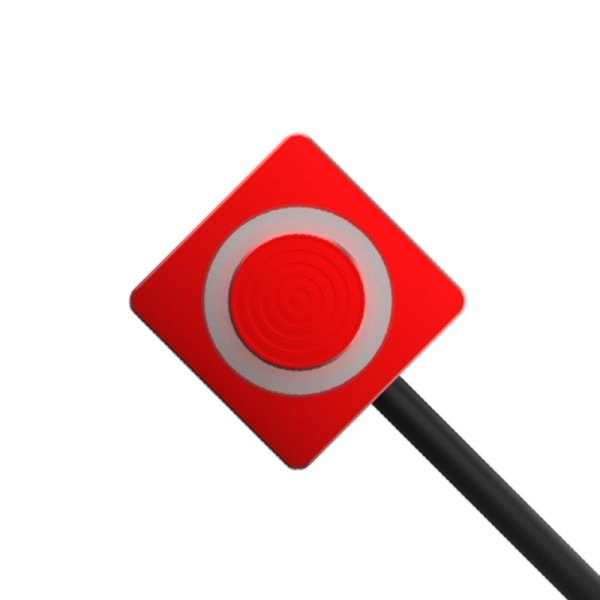Strömbrytare för förlängd dator stationär 2M-kabel LED-ljusknappsomkopplare Red