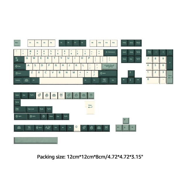 144 för Key Keycaps Botanical Garden Cherry Profile Höjd för 61/64/68/84/87/96/98/104/108 PBT Dye Sublimation Keycap S