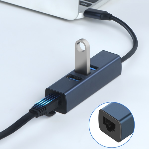 100 Mbps USB/TypeC till Rj45 Ethernet nätverksadapter för bärbar dator USB plug