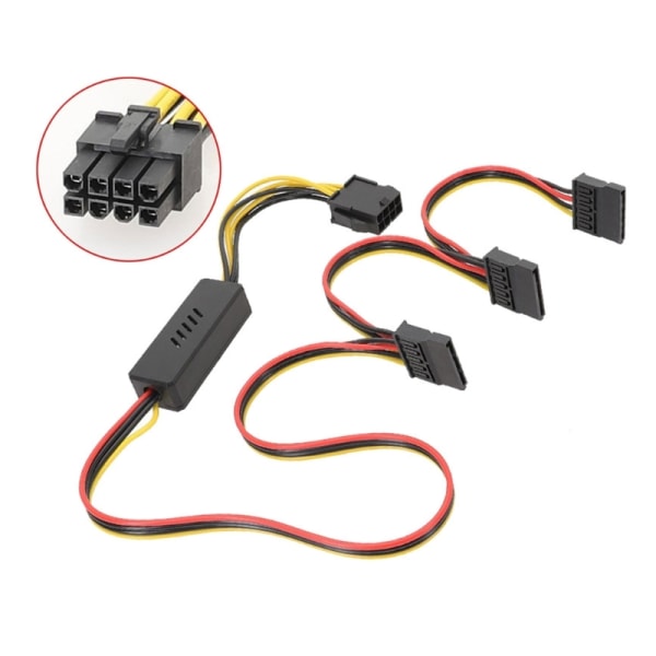 Hållbarhet CPU 8PIN till SATA-adaptrar Kabeldelare Kabel 8PIN hona /SATA-gränssnitt Power 50cm/19.69in