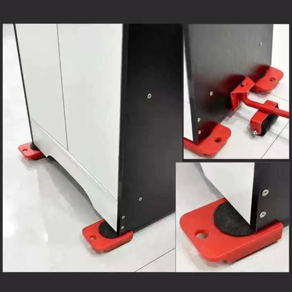 Möbellyftare Lätt att flytta-Sliders 5Pack-Mover Set för Kylskåp Justerbar-Höjd -Maximal belastningsvikt 200kg Base
