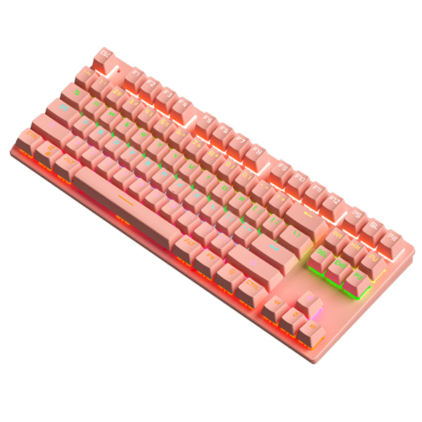 Speltangentbord & mus & musmatta & spelheadset Kabelanslutet LED RGB-bakgrundsbelysning Bunt PC-spelare X-box-användare 4 i 1 Pink
