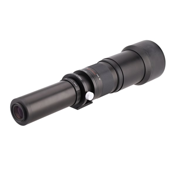 Stor bländare 650-1300 mm F8.0-F16 teleobjektiv med T2-fästeadapter Ring- och linsförvaringsficka för DSLR-kameror null - FOR Nikon White