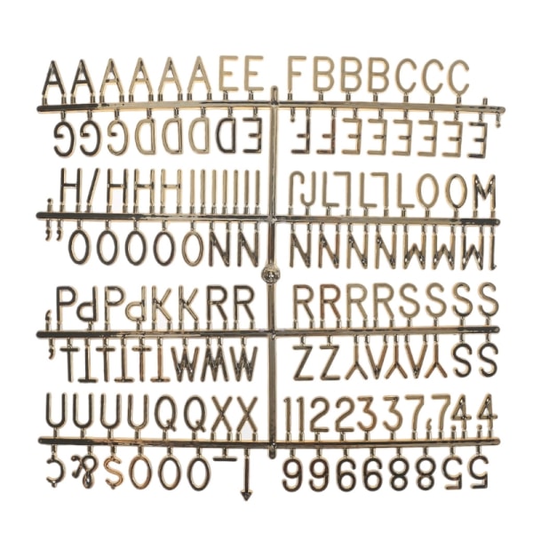 Alfabetssiffror tecken för utbytbara filt brevtavla anslagstavlor Ord kontor heminredningstillbehör Gold