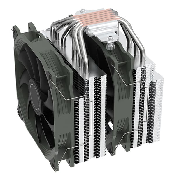Twin Tower Computer Køleventilator Med 6 Varmeoverførselsrør 2X140Mm Ventilator Til PC