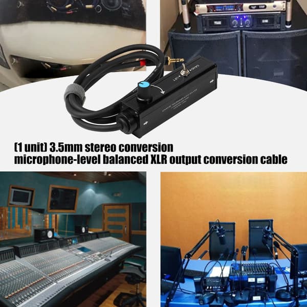 3,5 mm til XLR hunn lydisolator for innspillingsstudio live lydsystemer