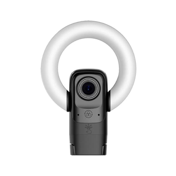 Vidvinkel 4K Webcam med integreret LED-lys til onlinemøder og fjernarbejde