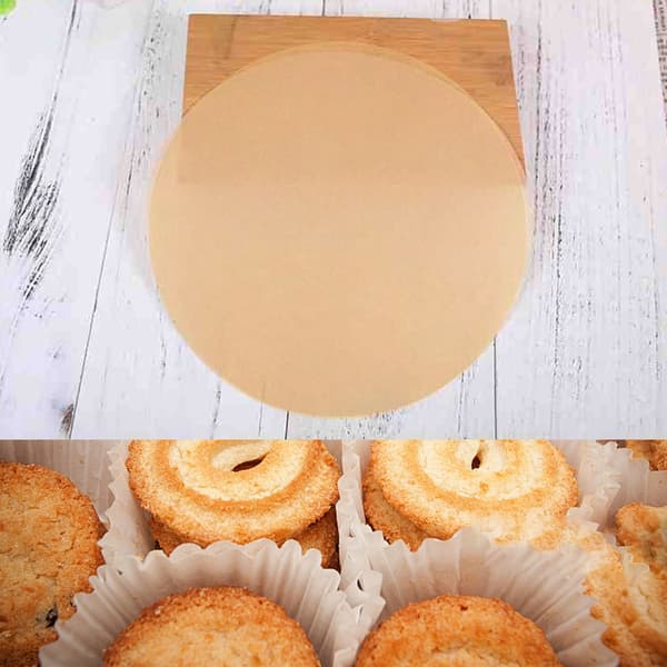 100 stk. engangs kakeformer Bakepapir Kakeformer Sirkel