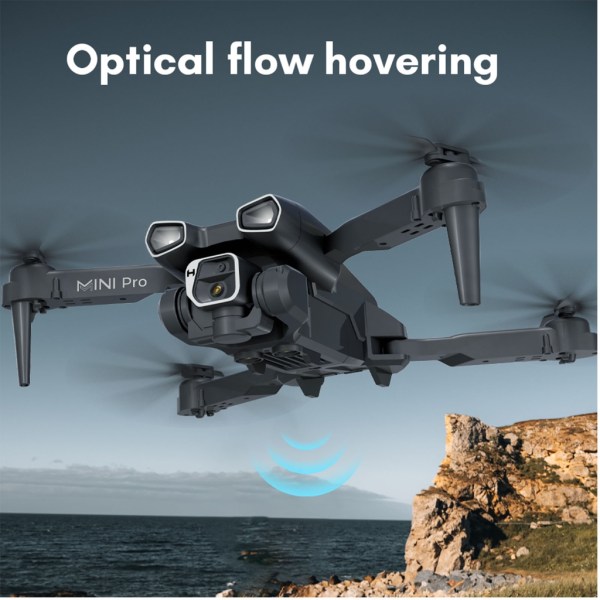 Drone med kamera för vuxna 4K UltraHD FPV Live Video 150° vidvinkel, Altitude Hold, Headless Mode, Gesture Selfie null - A