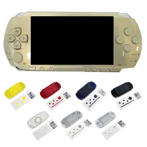 Cover för Shell för PSP1000 speltillbehör Slitstarkt reparationshus för spelkonsol med knappar Blue