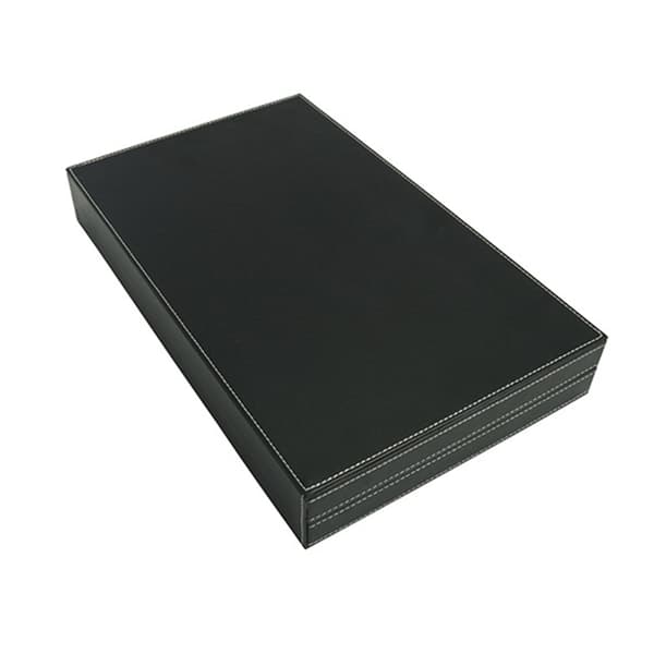 Backgammon-set i läder, brädspel för 2 spelare, lätt att använda