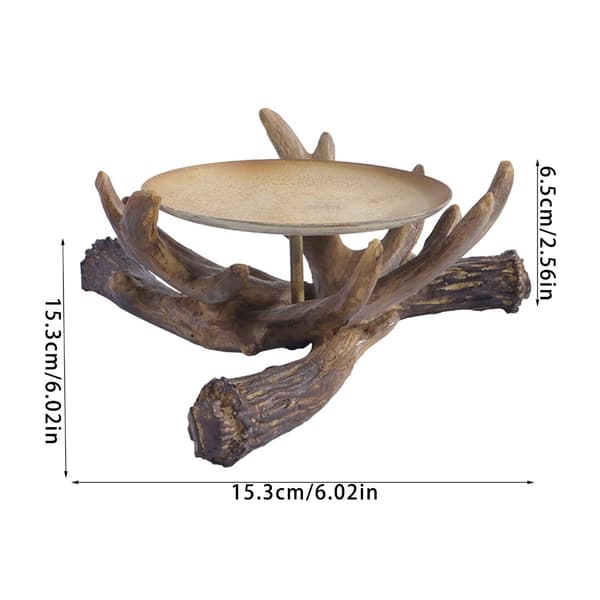 Lysestaker med hjortegevir, bordpynt, dekorative lysestaker, gave