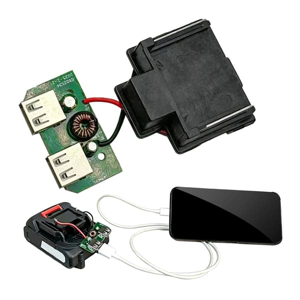 Batteriadapter for 21V nedtrappingsomformere Overutladningsbeskyttelse