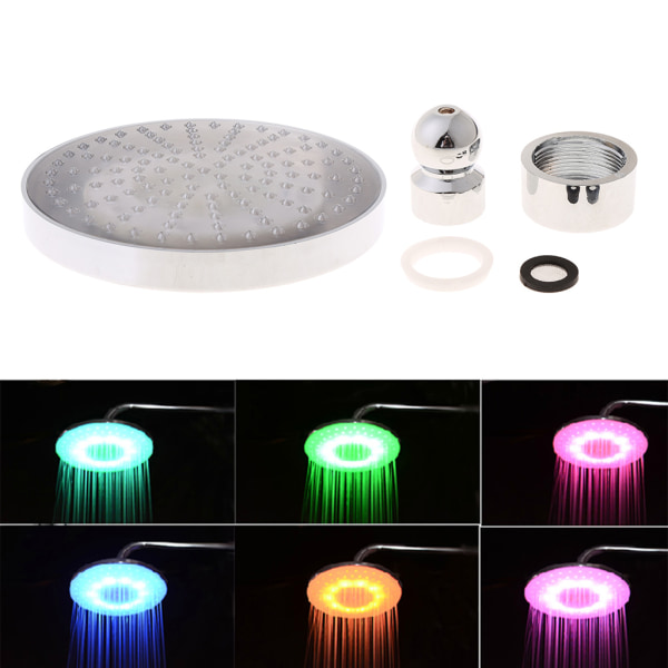 8" RGB LED-lys Rund regndusj i rustfritt stål for hode AU