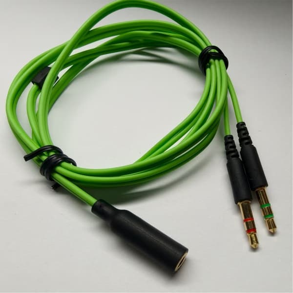Universelle 3,5 mm kabel med dobbelt materiale til PC-gaming