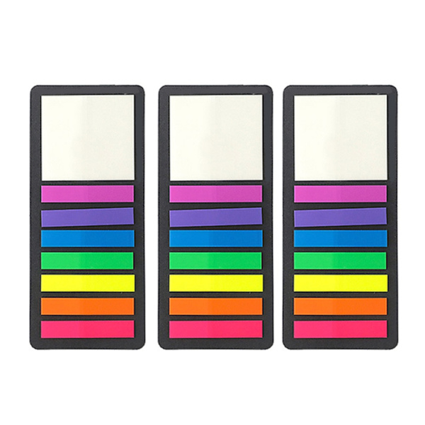 160/300 stk Langside Flaggfaner Gjennomskinnelig Sticky Note Fargede Sticky Tabs Skolekontorrekvisita for studenter null - 2