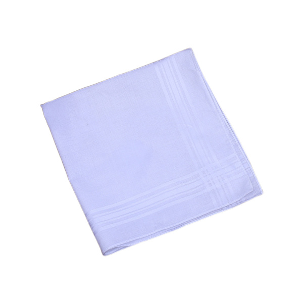 40x40cm Herre Dame Fancy Vævede Lommetørklæder Klassiske Pure White Bomuld Hankies S
