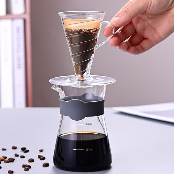 Professionell Kaffedroppskon V-stil Klar Kök Bryggutrustning