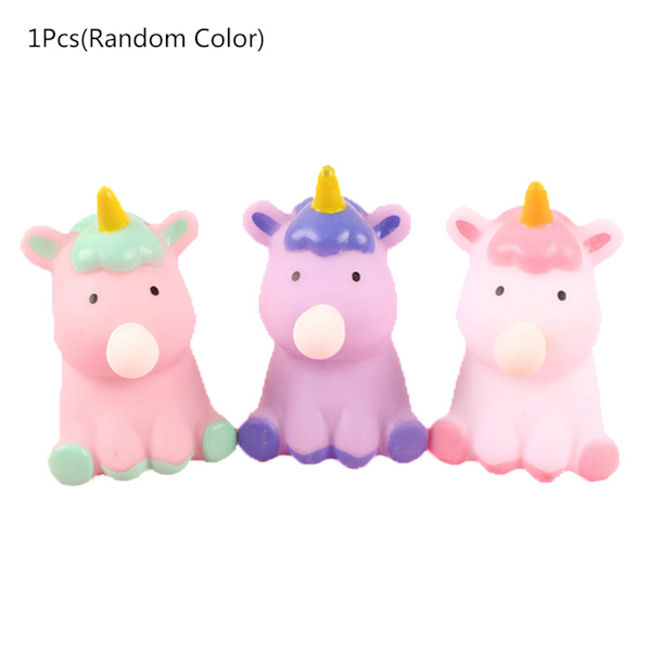 Tecknad Squishy Toy Långsamt stigande Kawaii Squeeze Stress Relief Leksaker Finger Squeeze Mjukt Gummi Party Favors för Barn Vuxen